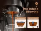 Geek Chef Espresso Machine,Espresso and Cappuccino latte Maker 20 Bar Pump Coffee Machine Compatible with pressure gauge&Milk Frother Steam Wand,stain