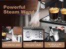 Geek Chef Espresso Machine,Espresso and Cappuccino latte Maker 20 Bar Pump Coffee Machine Compatible with pressure gauge&Milk Frother Steam Wand,stain