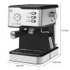 Geek Chef Espresso Machine,Espresso and Cappuccino latte Maker 20 Bar Pump Coffee Machine Compatible with pressure gauge&Milk Frother Steam Wand,stain