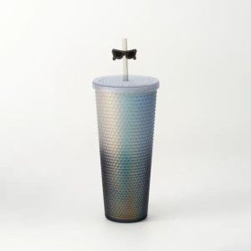 The glass with a lid, the plastic snail cup and straw Brook wall with the lid, the lid is leaked, no BPA, insulating glass, lid and straw, cold glass, (default: default)