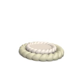 Light Luxury Oval Fruit Plate Concrete Silicone Mold (Option: Set)